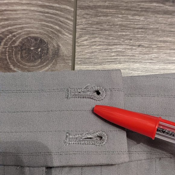 Vintage Women (S) - ANNEX Grey Pinstripe Suit: Machine-Washable - Picture 15 of 15